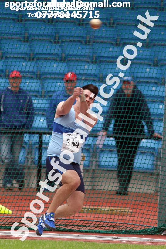 Mens under-20s hammer, Northern Senior and Under-20s Champs., SportsCity, Manchester. Photo: David T. Hewitson/Sports for All Pics